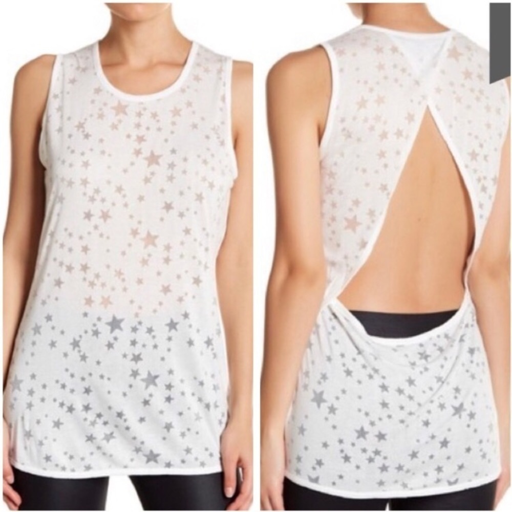 Peony & Me Reach For The Stars Burnout Tank NWT